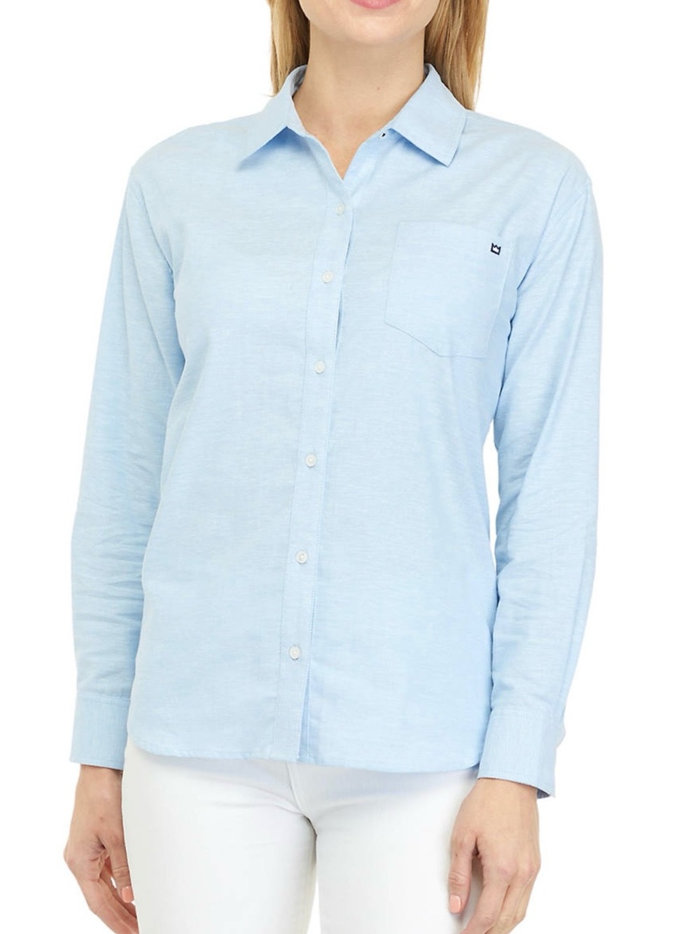 crown & ivy Light Blue Button-Down Shirt